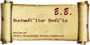 Buchmüller Beáta névjegykártya