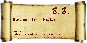 Buchmüller Beáta névjegykártya