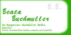 beata buchmuller business card