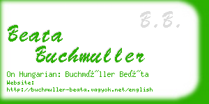 beata buchmuller business card
